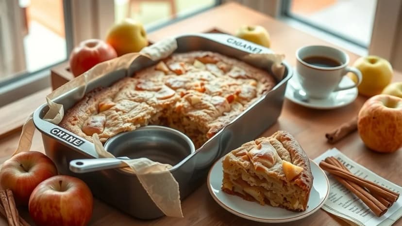 Äppelkaka i långpanna från Fredriks fika