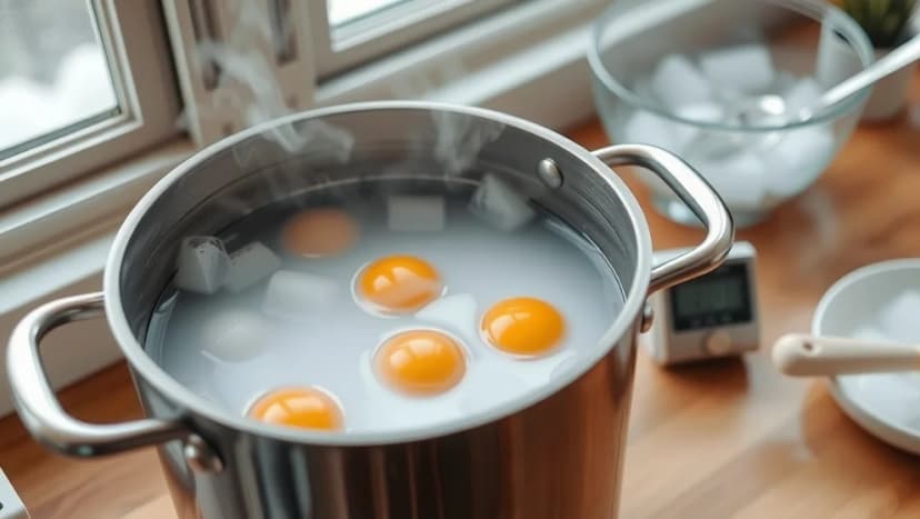 Koka ägg i kallt vatten och få det perfekt